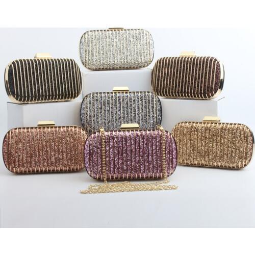 Elegant Metal Hollow Clutch Bag Lady Party Wedding Bridal Bag Wallet Women Evening Totes Handbag Chain Shoulder Crossbody Ba