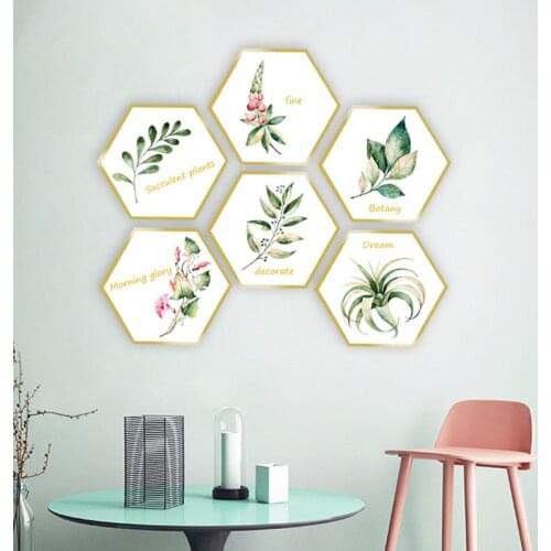 Plant photo frame decorative painting home decor background wall decal PVC wall sticker organizer