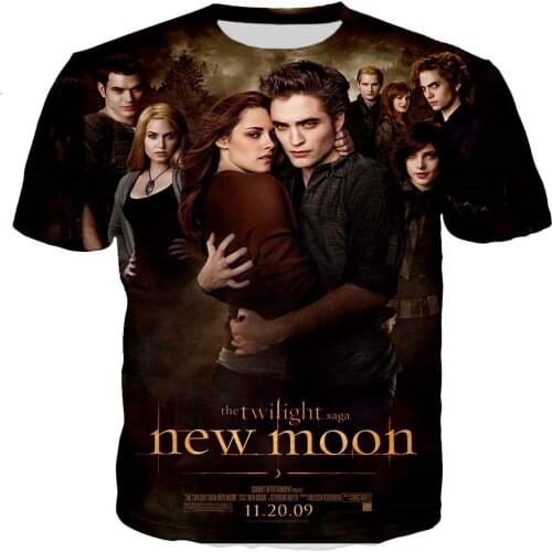 Hot Sale Movie The Twilight Saga 3d Printed T-Shirt Men/Women Short Sleeve Summer Fashion Casual O-Neck T-Shirt Harajuku Clothes