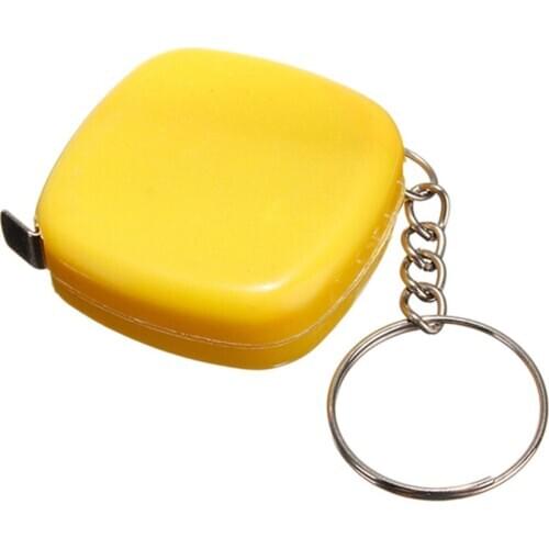 Clear Scale 1M/3Ft/40Inch Easy Retractable Ruler Tape Measure Super Mini Portable Pull Ruler With Keychain For Travel