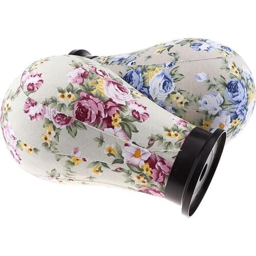 2Pcs Canvas Block Head With Stand Mannequin Head Wig Display Styling Head With Mount Hole