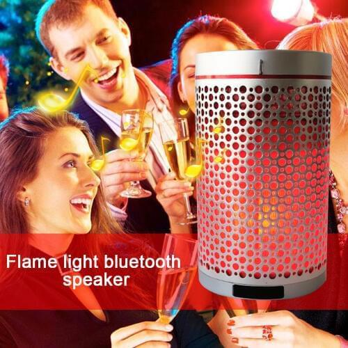 Gosear Romantic LED Flame Bluetooth Wireless Speaker for Kids Adults Gift Party Bar Camping Desktop Bedside Table Home Decor