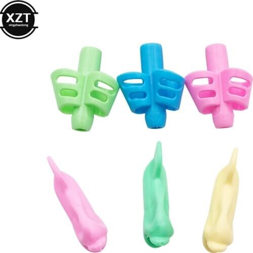 6Pcs/Set Pencil Grips Non-toxic Children Pencil Holder Writing Aid Grip Posture Correction Tools Office School Supplies