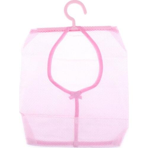 Lightweight Multi Purpose Double Layered Bottom Hang Mesh Bag Clothes Storage