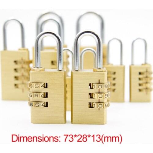 Copper Stainless Steel High Quality Padlock Solid Brass Lock Digit Combination Password Secret Code for Gym Outdoor Locker Case