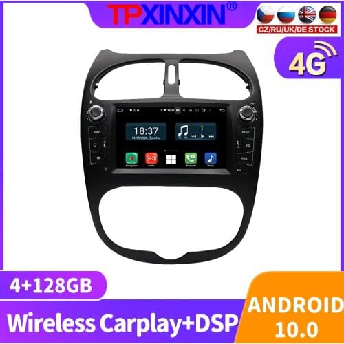 128G Android 10 For Peugeot 206 2000 - 2016 Car Radio Multimedia Video Player Navigation Stereo GPS accessories Auto 2din no DVD
