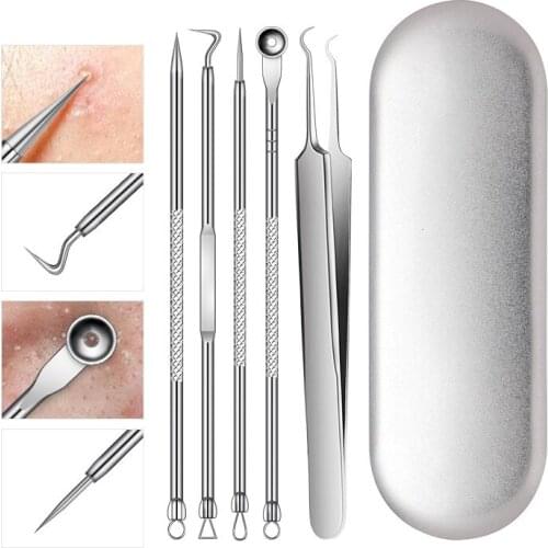 4 5 7 9 Pc Stainless Steel Blackhead Remover Tools Kit Whitehead Pimple Spot Comedone Acne Extractor Remover Popper Beauty Tools