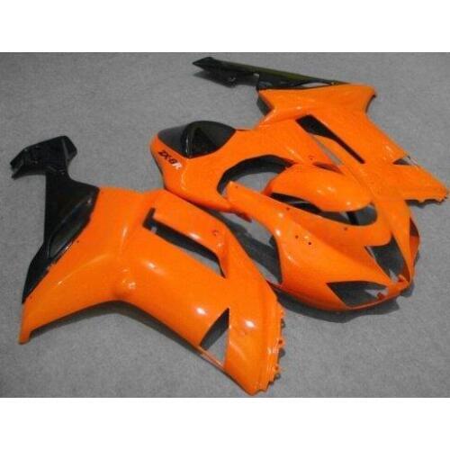 Motorcycle Fairing kit for KAWASAKI Ninja ZX6R 636 07 08 ZX 6R 2007 2008 zx6r 07 ABS Orange black Fairings set+gifts KG24