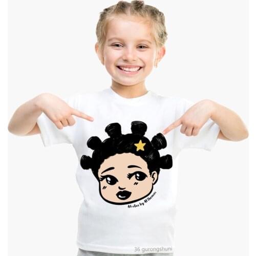 New arrival 2021 girls t shirt toddler baby tshirt summer short-sleeved puff cute girl art pattern girls t-shirt harajuku tops