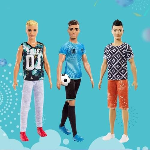 Original Barbie Doll Boyfriend Ken Male Asian Sports Prince Genuine Top Brand Toys for Childrens Girls Birthday Christmas Gifts