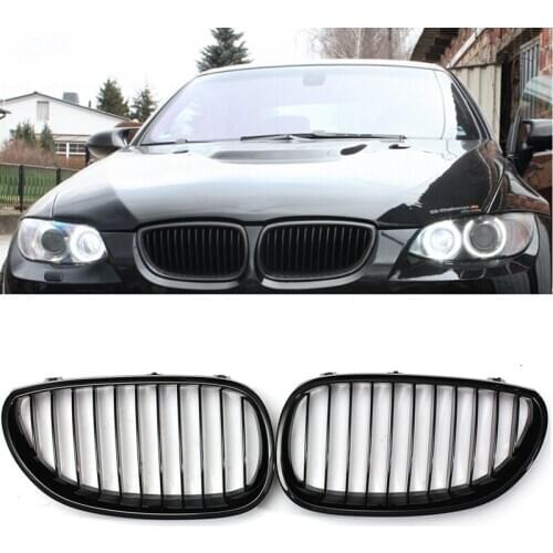 E60 Grill Front Kidney Sport Grilles Hood Grill for BMW E60 E61 5 Series M5 525I 525Xi 528I 528Xi 530I 530Xi 2003-2009(Gloss Bla