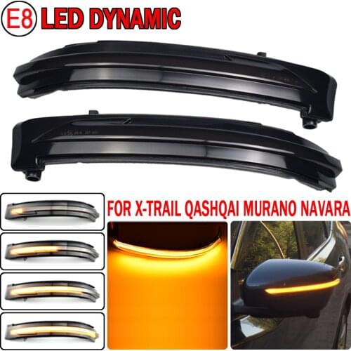 2pcs For Nissan Qashqai J11 Rogue Sport 2014-2019\ LED Dynamic Turn Signal Light Flasher Flowing Water Blinker Flashing Light