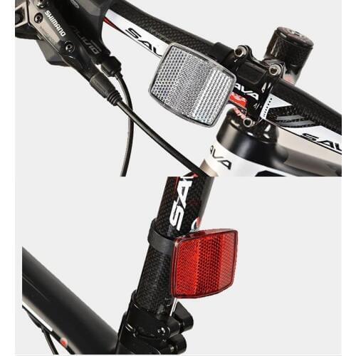 Bicycle Lights Reflective Safety Warning Reflectors Light Front Handlebar & Rear Seat Post & Spoke Rear Shelf Reflector Lens