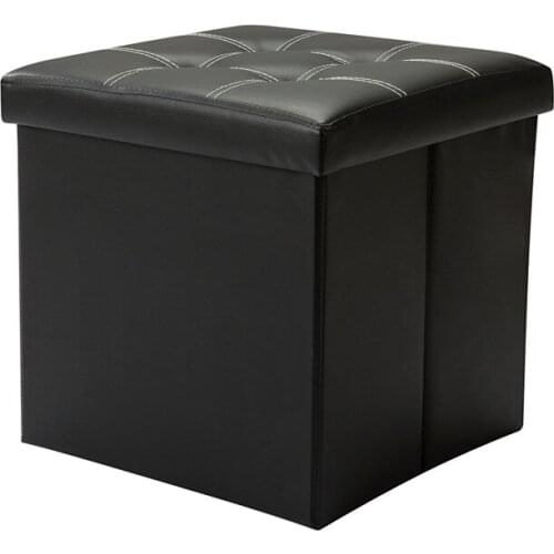 Jianmo New Leather Storage Stool Storage Shoe Changing Stool Folding Footrest Sofa Stool Storage Box Customizable