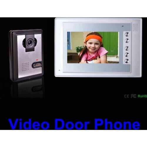 7" TFT LCD Home Security Camera Monitor Video Door Phone Intercom Doorbell
