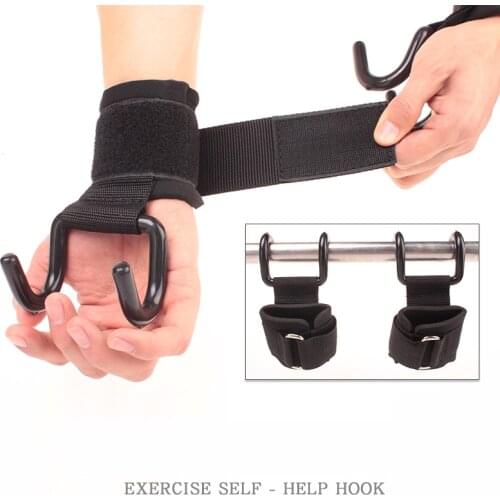 1pair Fitness Accessories Weight Lifting Hook Training Gym Grips Straps Wrist Support Weights Power dumbbell Hook Equipments