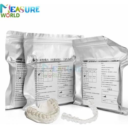 1bag 120mm 0.6mm/0.8mm Dental Splint Thermoforming Material Sheet Oral Denture Model Mold Slice For Vacuum Forming Hard Gauge