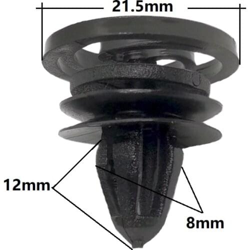 10Pcs Door Card Panel Push in 8mm Snaps Fastener Rivet For Audi Volkswagen Retainer Clips