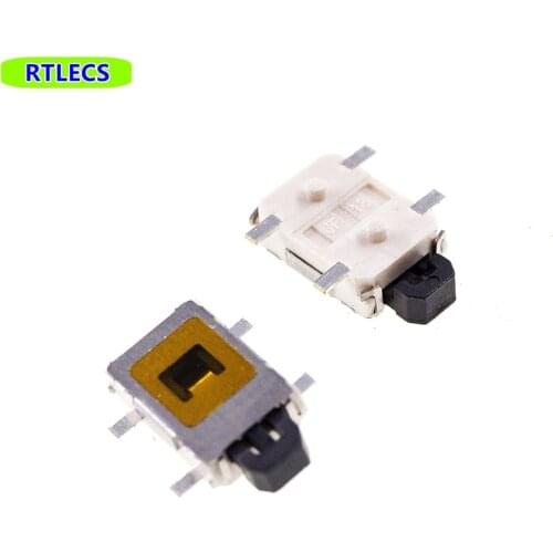 100pcs Tact Switch 6.1 mm x 4.0 mm Height 1.8 mm Light Touch Switch Horizontal SMD Snap Action Push-On SPST Side Cross EVQPSM02K