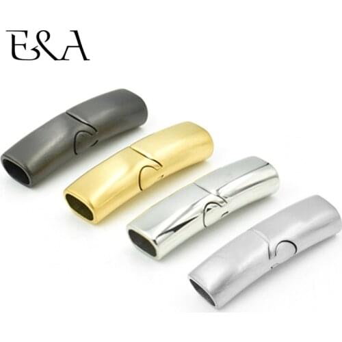 2Pieces Stainless Steel Magnetic Clasp 7x4mm Hole Size Closure for DIY Leather Bracelet Clasps Jewelry Making Accessories