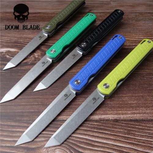 215mm 100% D2 Blade Ball Bearing Knives Pocket Folding Knife G10 Camping Hunting Survival Tactical Knives EDC Tools Defense