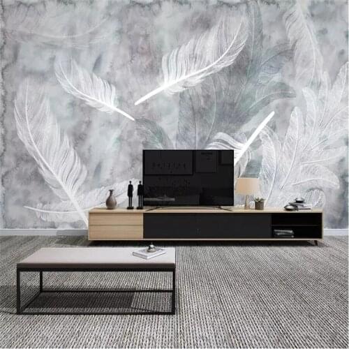 Custom 3d photo murals beautiful silk jewelry dandelion romantic TV background Self Adhesive wallpapers decoration Waterproof