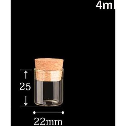 50pieces 22*25mm Mini Glass Bottle Vials Empty Sample Jars With Cork Stopper Glass Bottle Message Vial Weddings Wish Bottle vase