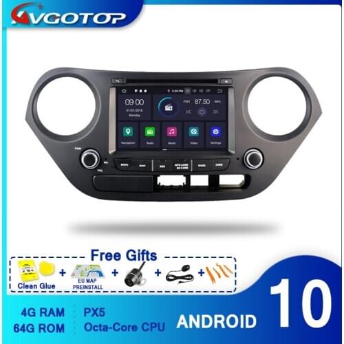 AVGOTOP Android 10 4GB+64GB CAR DVD PLAYER for HYUNDAI I10 2014-2015 IPS HD Screen NAVIGATION