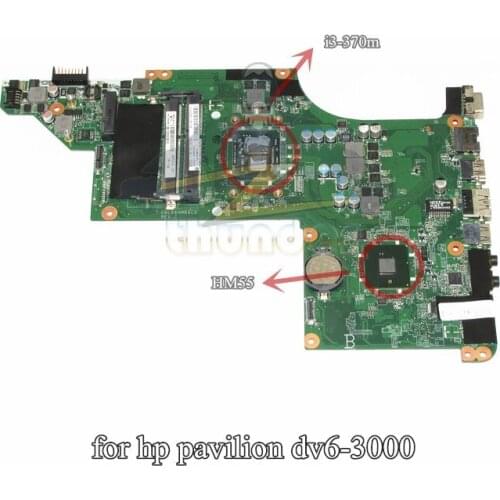 DALX6HMB6C0 637212-001 for HP pavilion dv6 dv6-3000 laptop motherboard i3-370m CPU hm55 gma hd DDR3
