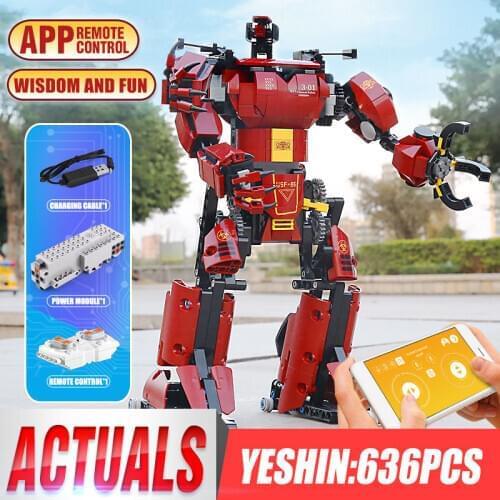 Mould King 15038 Creative Toys APP RC Controlled Motorized Crimson Robot Model Car Building Block Brick Christmas Gifts