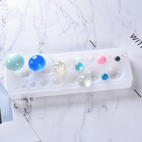 DIY Silicone Half Round Pendant Epoxy Molds For Resin Jewelry Making Craft HOT