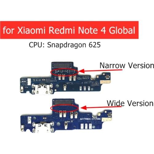 For Xiaomi Redmi Note 4 Global USB Charger Connector Flex Cable USB Charging Dock PCB Board Flex Cable Repair Spare Parts