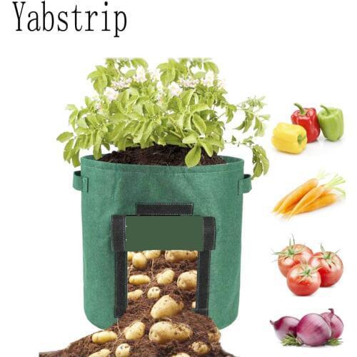 Breathable plant grow root bag Planting pouch For Vegetable Potato Tomato Moisturizing jardim yard Vertical Garden Grow Bag pots