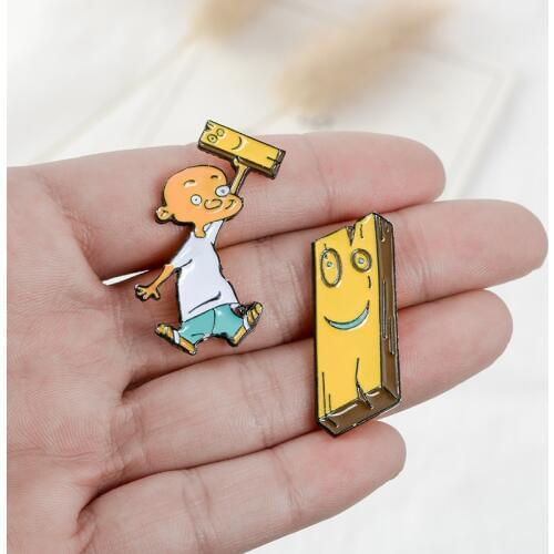 Plank Ed Edd & Eddy Funny Pins Denim Jackets Bags Hats Backpack Accessories Jewelry Pins collection Gift for Kids