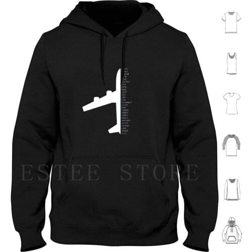 Phonetic Alphabet Pilot Air Traffic Controller Hoodie Long Sleeve Phonetic Alphabet Phonetic Order International Phonetic