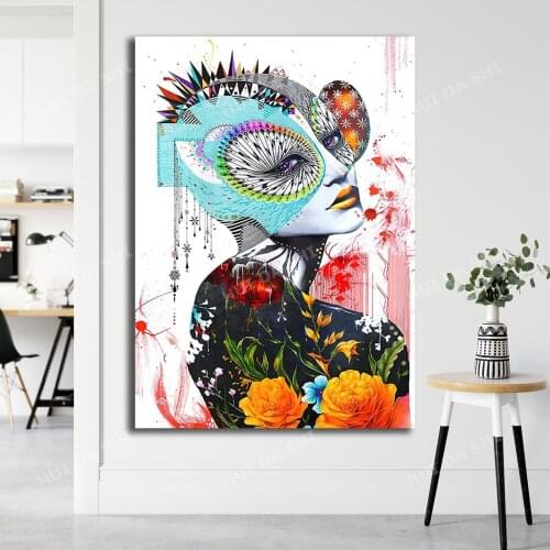 Inspiration Art, Colorful Woman Art, Wall Art, Female Print, Surrealism Wall Art, Abstract Woman Print, Minjae Lee Wall Decor