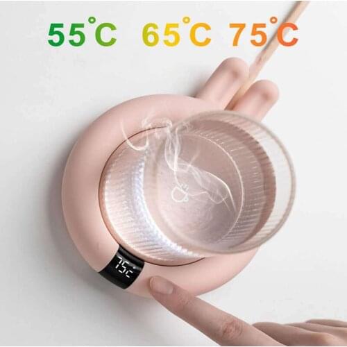Coffee Warmer Cup Heater Smart Touch Adjustment 3 Gear Mug Office Desk Milk Tea Warmer Coaster Constant Temperature Mat