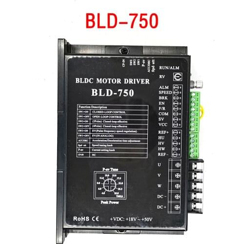 24V 36V 48V BLDC motor driver controller 750W 18V-50V DC brushless DC motor driver BLD-750