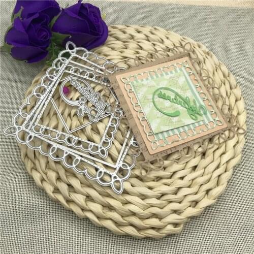 Lace square background Metal Cutting Dies Stencils For Card Making Decorative Embossing Suit Paper Cards Stamp DIY