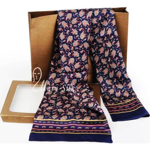 Fashion Mens 100% Silk Long Scarf Cravat Scarives Layer --- For Spring Autumn Winter