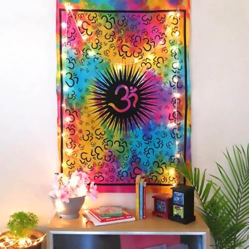 Om Wall Poster Tapestry Multicolor Bohemian Wall Hanging Home Beach towel Decor Carpet Dorm Art BedroomAccessories Coupon