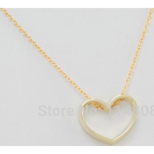 Newest Listing Jewelry ,Simple Delicate Gold Yellow Love Heart Pendant Necklace, Lover Gift Jewelry