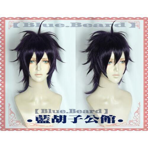 JoJos Bizarre Adventure 5 Ghirga Narancia Black Purple Cosplay Anime Party Wig +Wig Cap