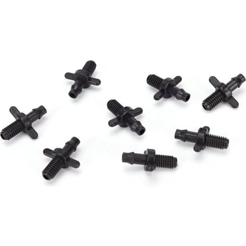 Hot 50pcs4 / 7mm Splitter Adapter Connector Barb And Garden Irrigation Hoses Fittings 6mm