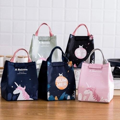 Portable Large Capacity Lunch Bag Thermal Insulation Bag Thickened Aluminum Foil Lunch Box for Children students