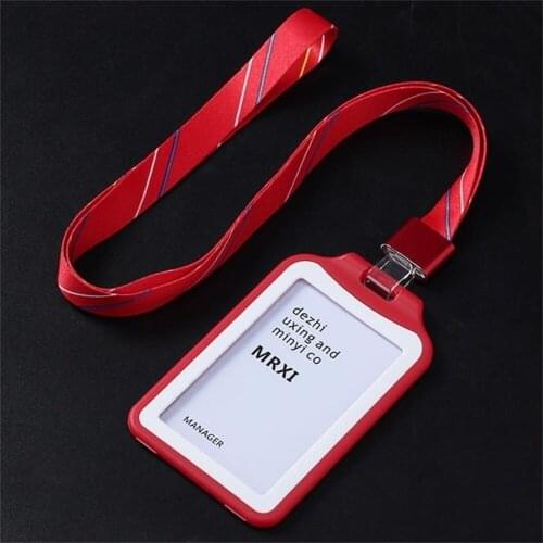 Transparent Certificate Case Badge Holder with Strap