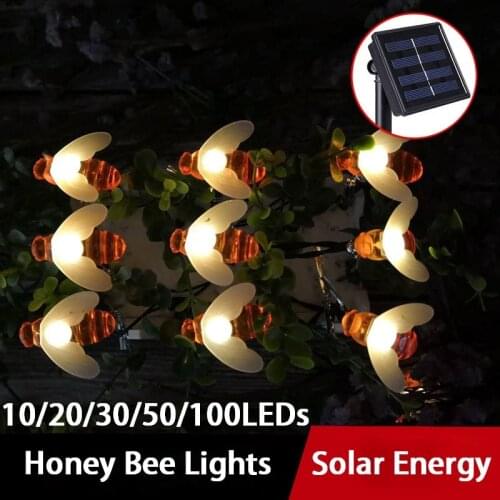 Christmas LED Lights Bee Shaped Led String Lights Fairy Lights Christmas Decorations for Home Christmas Holiday Garden Decor