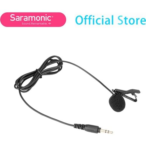 Saramonic SR-M1 Clip-on Omnidirectional Lavalier Microphone for Blink500 and most audio devices with standard 3. 5mm TRS input