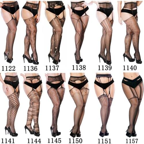 Sexy Stockings Suspender Garter Belt + Lace Soft Top Stocking Garter Womens Underwear Womens Pantyhose Stockings Sexy