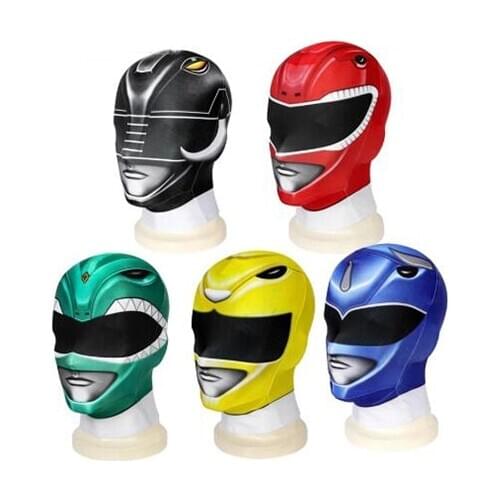 Tyranno Ranger Helmets Halloween Costumes Superhero Cosplay Accessories Stretchy Hat Black Red Green Yellow Dragon Rangers Masks